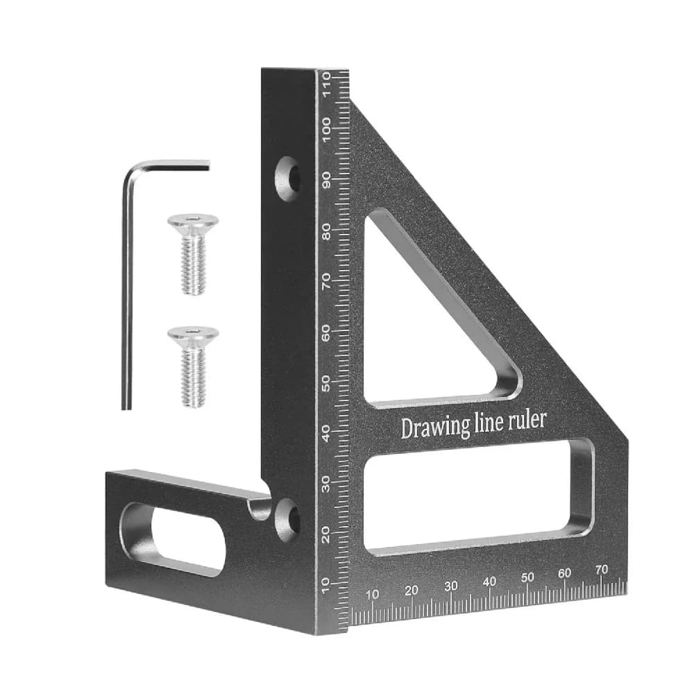 3D daudzfunkciju alumīnija leņķmēra trijstūra lineāls protractor