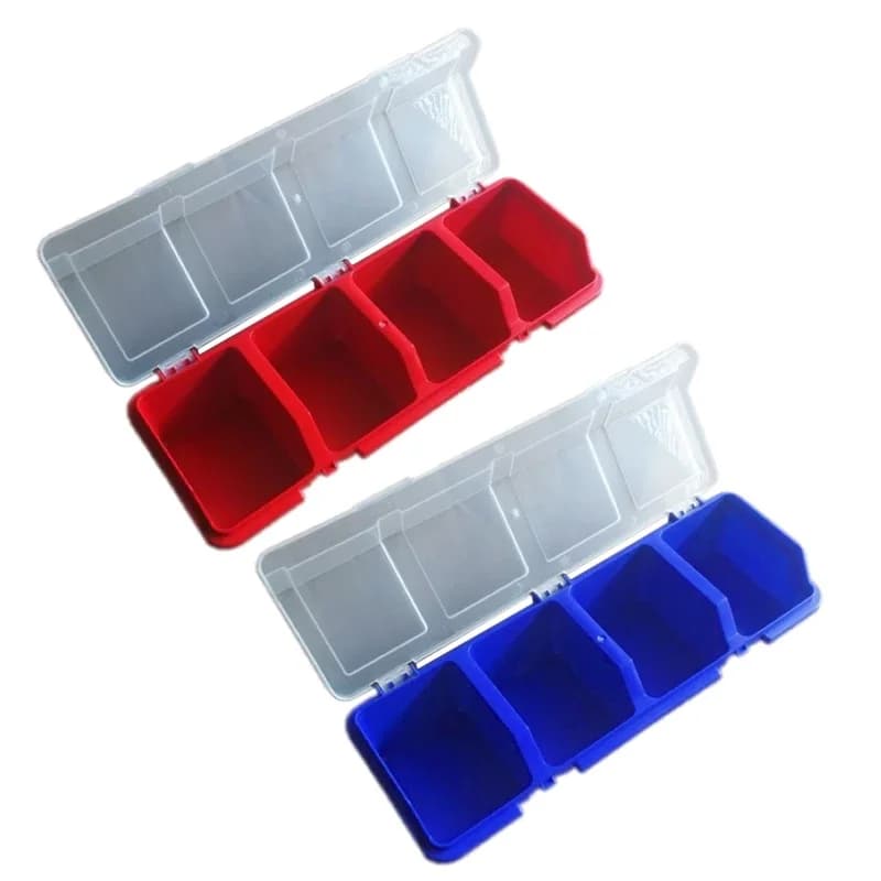 Plastmasas instrumentu glabāšanas kārba ar vāku detaļām