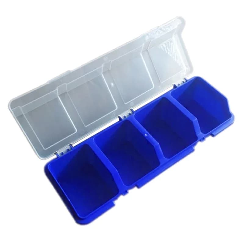 Plastmasas detaļu glabāšanas kaste ar slīpu vāku