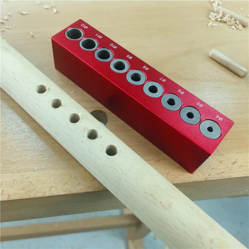 4-12mm vertikālo kabatas caurumu tapu urbšanas vadotne