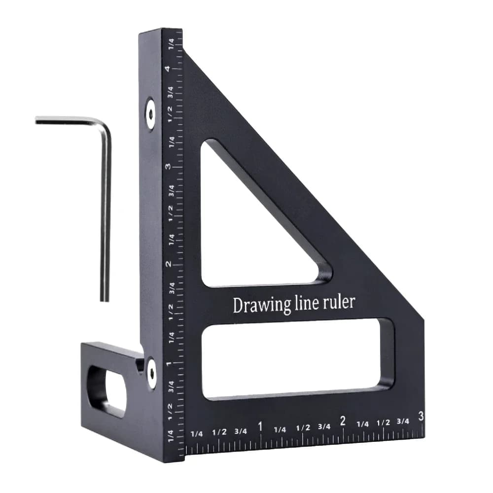 3D daudzfunkciju alumīnija leņķmēra trijstūra lineāls protractor
