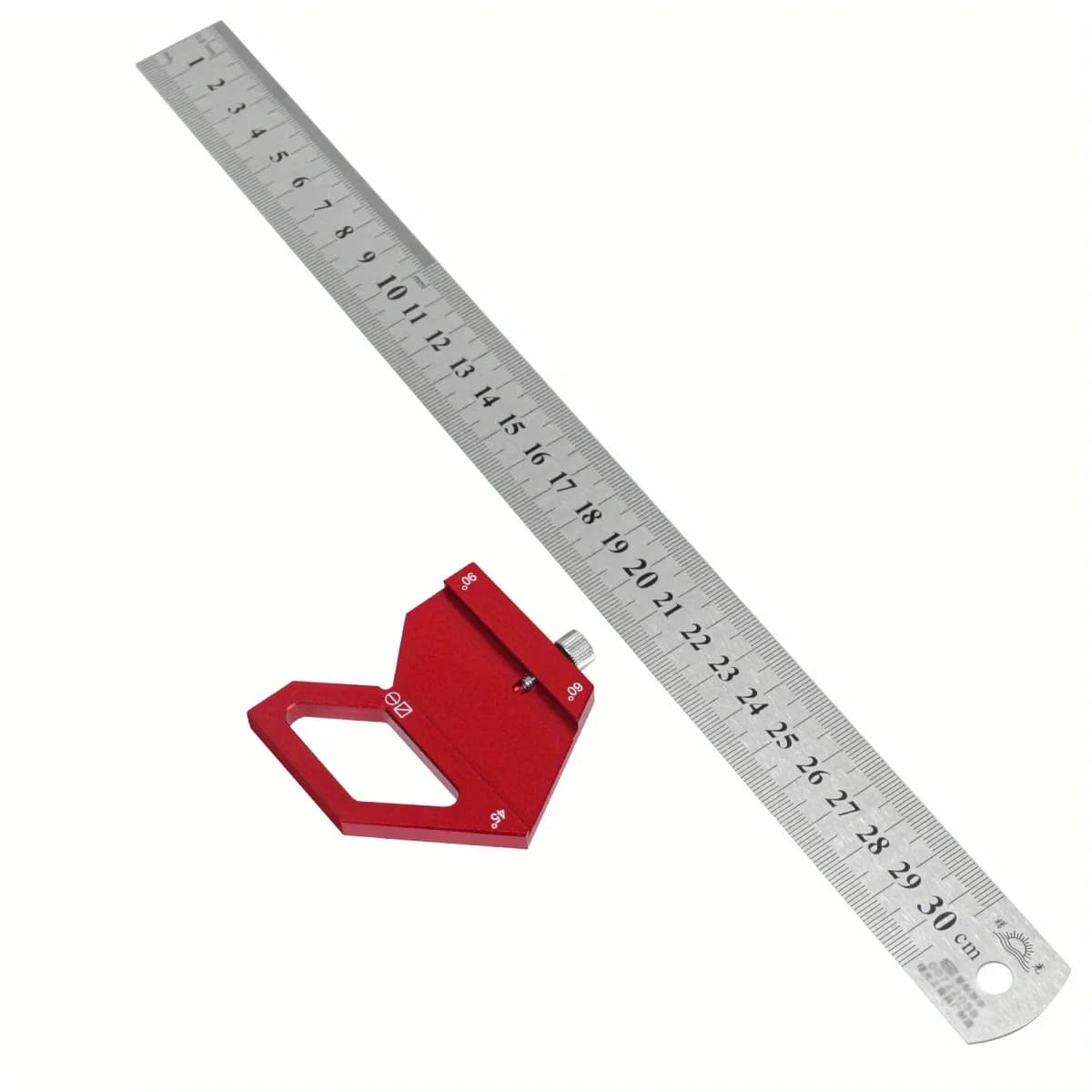 45/60/90 grādu tērauda leņķa marķiera lineāls