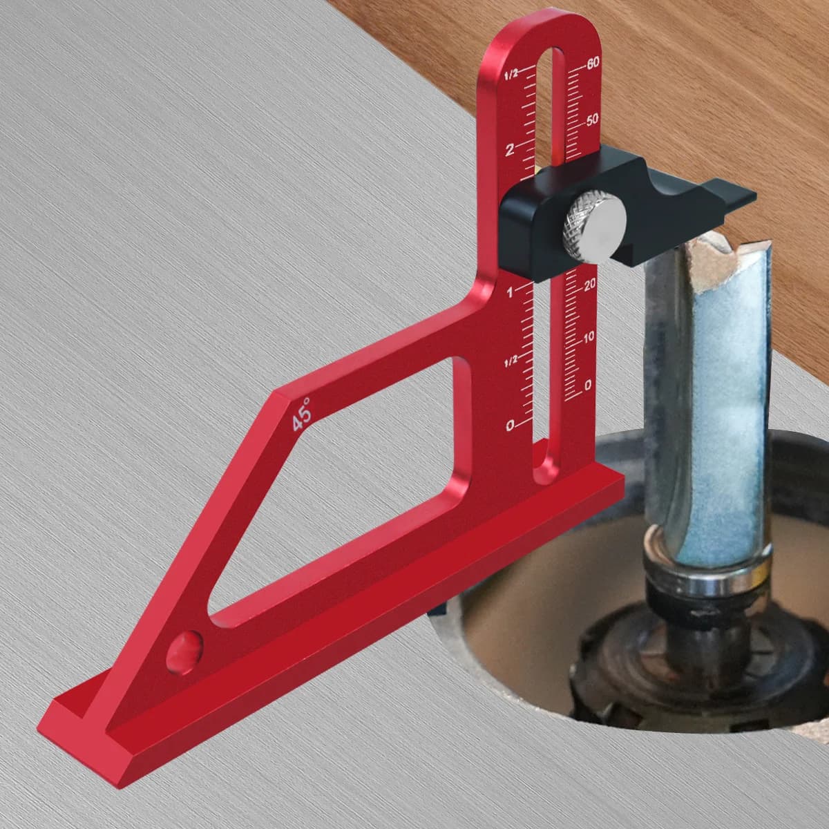 Ātrās uzstādīšanas dziļuma mērinstruments ripzāģiem, 0-60mm